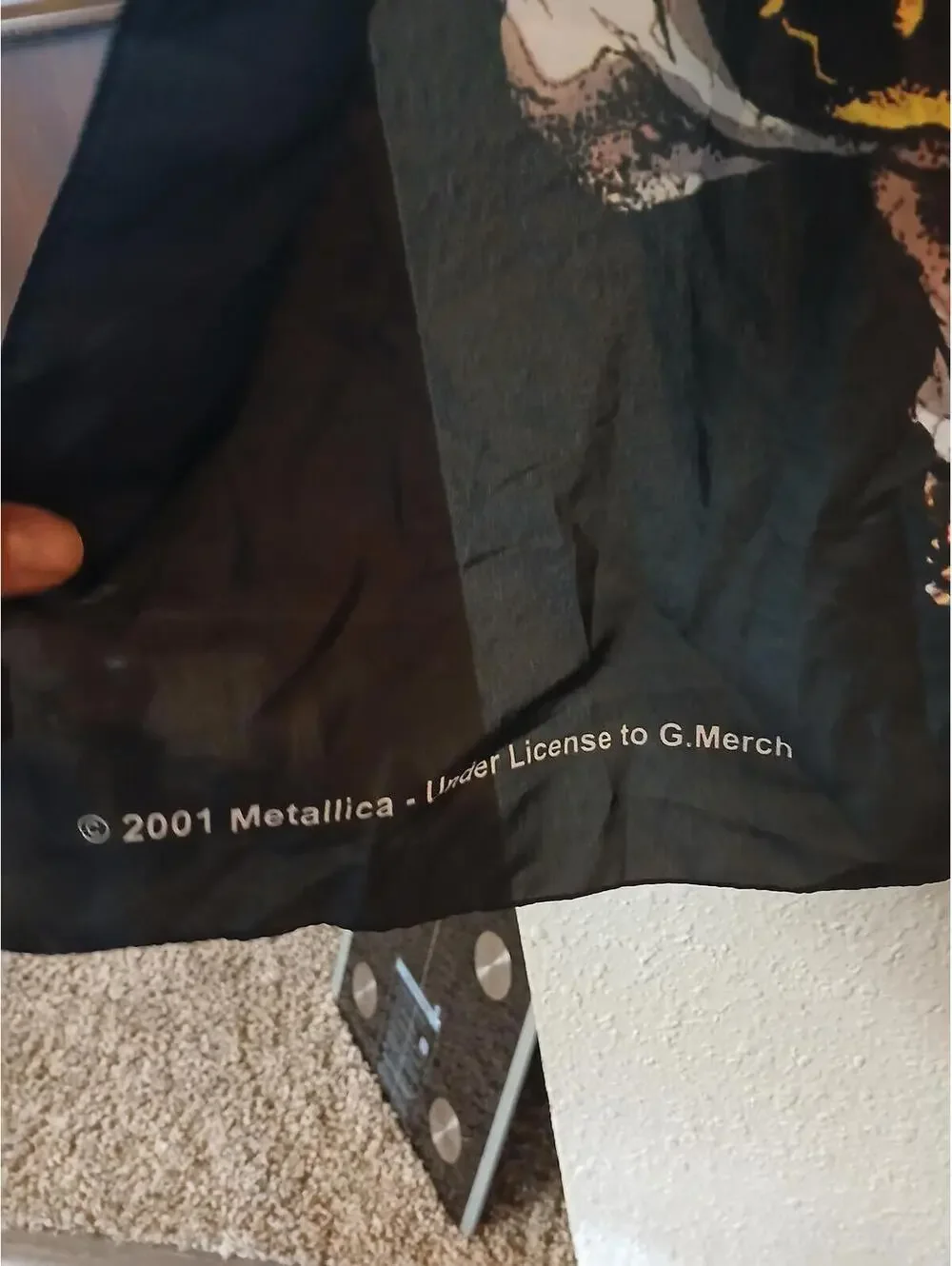 Metallica Vintage 2001 Licensed Skull Graphic Polyester Scarf